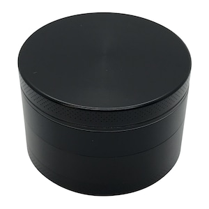 2.5 Inches 4 Pieces Metal Large Tobacco Herb Grinder Spice Smoke Crusher Black