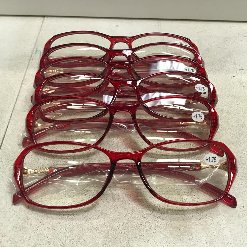 Reading by Red Frames with Prescription Lenses REDRBR01025 50 + 2.5 dpt.