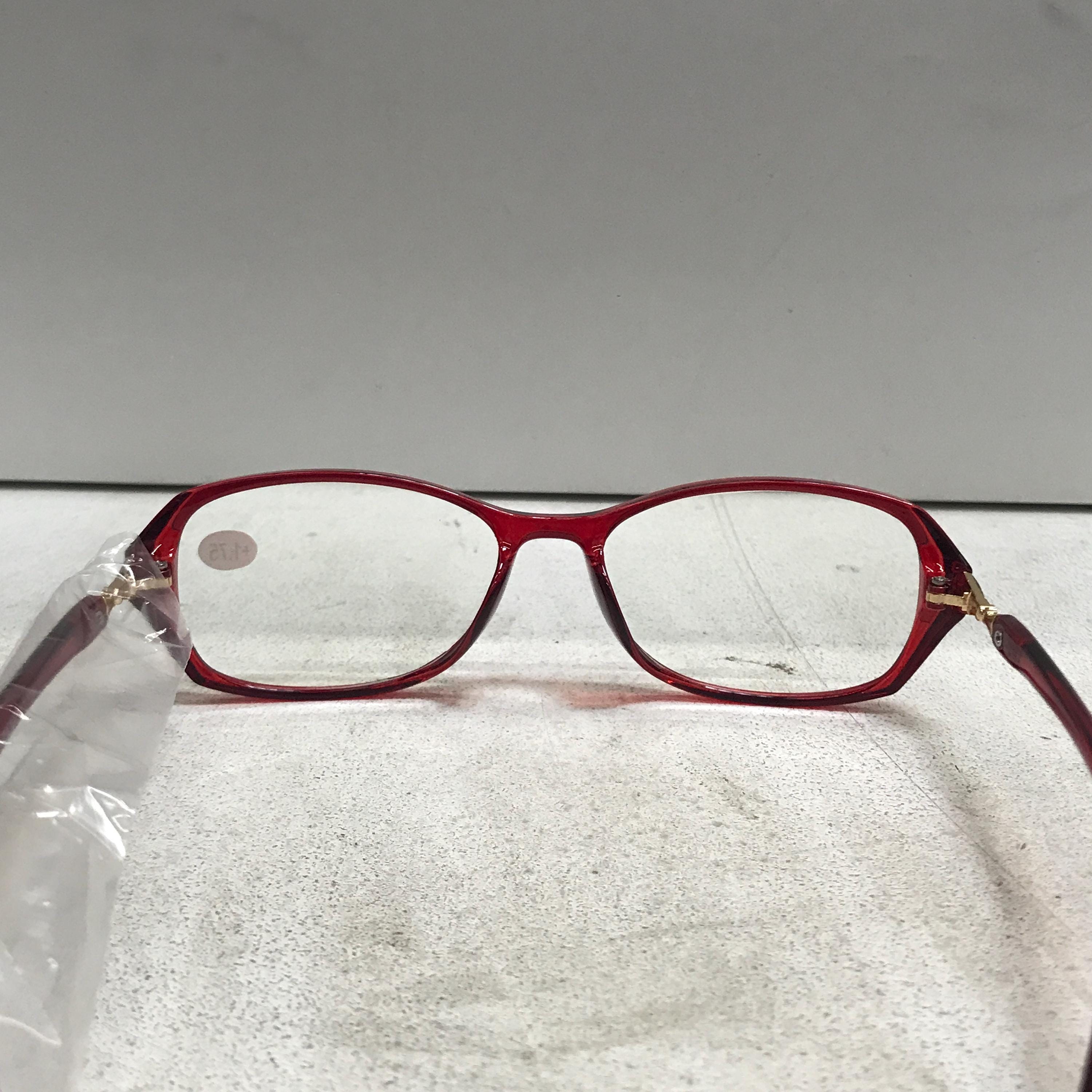 Womens Ladies Red Frame Blue Light Blocking Reading Glasses Readers for ...