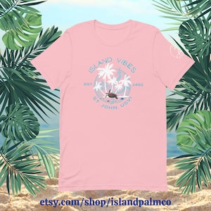 St John USVI Island Vibes T-shirt/Caribbean cruise tee/men's St John Tee/Virgin Islands/Sea Turtle USVI tee/Snorkel Dive St John souvenir
