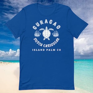 Curacao Dutch Caribbean sea turtle unisex t-shirt/Pirate Caribbean Cruise shirt/Men&#39;s Curacao tee/Women&#39;s Curacao vacay shirt/island beach