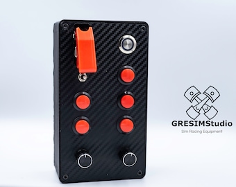 PC USB 28 Functions Button Box for Sim Racing Flight