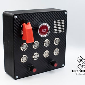 PC Sim racing button box with mount for fanatec podium or DD