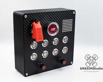 PC Sim racing button box with mount for fanatec podium or DD