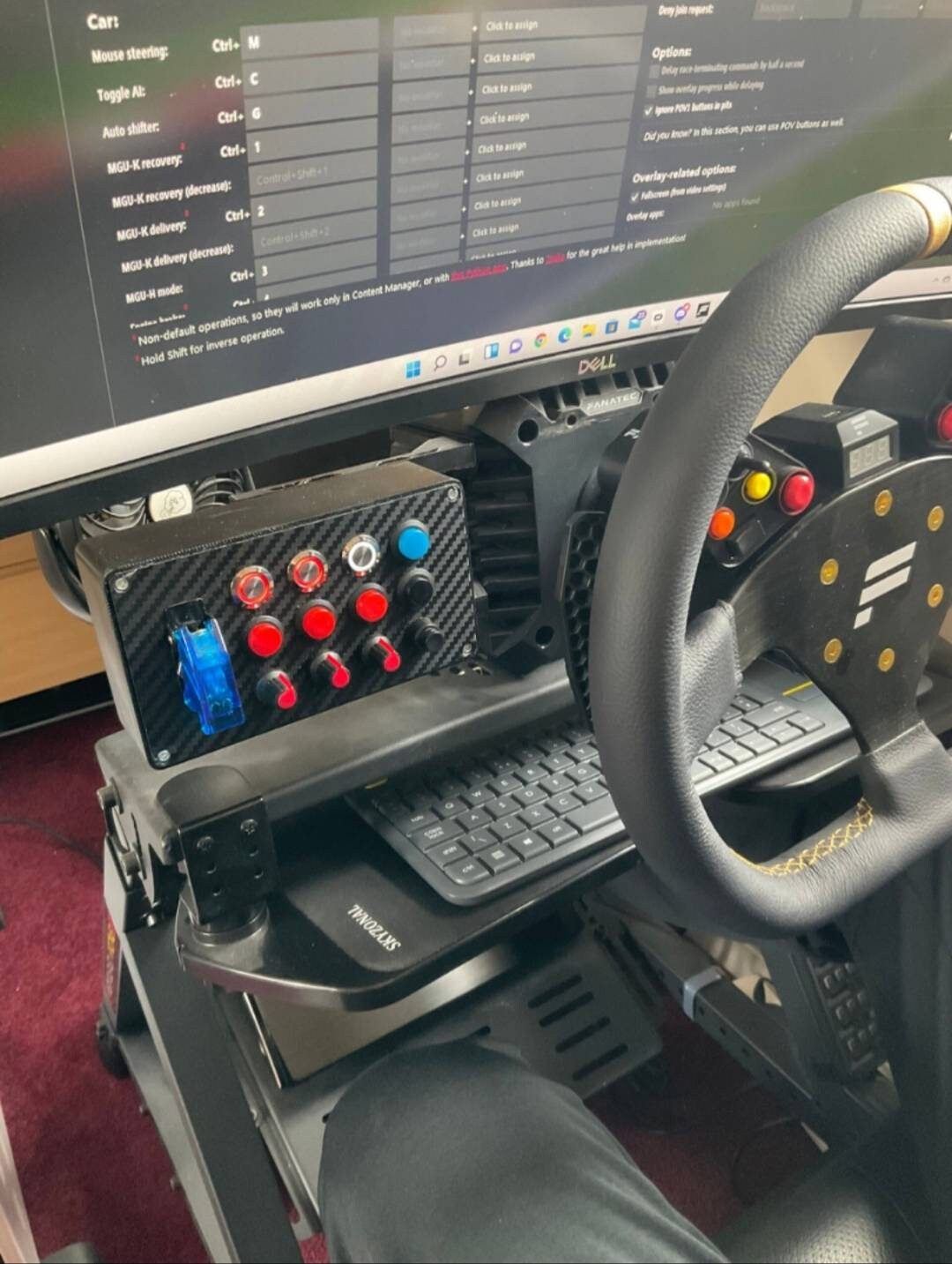 PC Button Box 19 Functios for Sim Racing With Fanatec Mount - Etsy