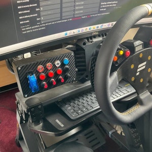 PC Button Box 19 Functios for sim racing with Fanatec mount