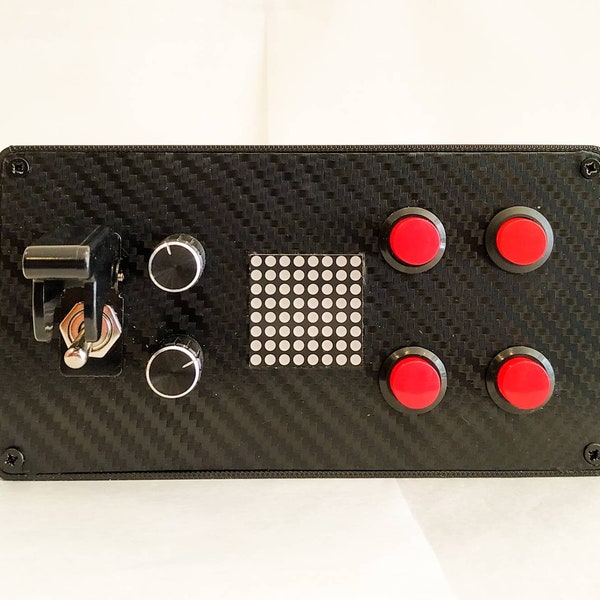 Pc Button box with led matrix Shift indicator for Sim racing or truck sim or flight sim.