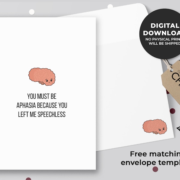Aphasia Medical Card Etsy