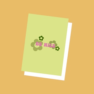 Be Nice Postcard Mini Print