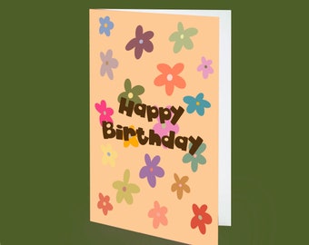 Groovy Happy Birthday Card