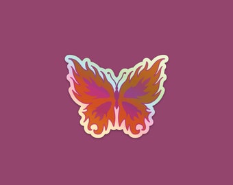 Holographic Butterfly Y2K Sticker
