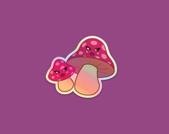 Holographic Mushroom Babes Sticker