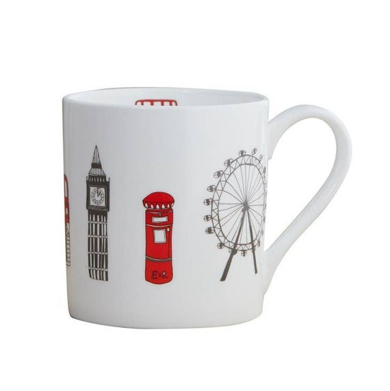 London Skyline Mug, Twinings Earl Grey Tea and British Flag