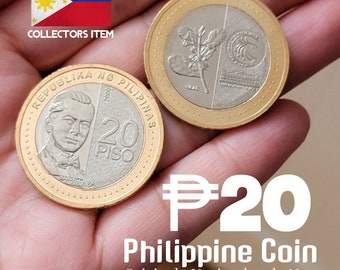 20 Peso Genuine Philippine Coin Original, 1 pc, Coin Collector's Item, Good Condition