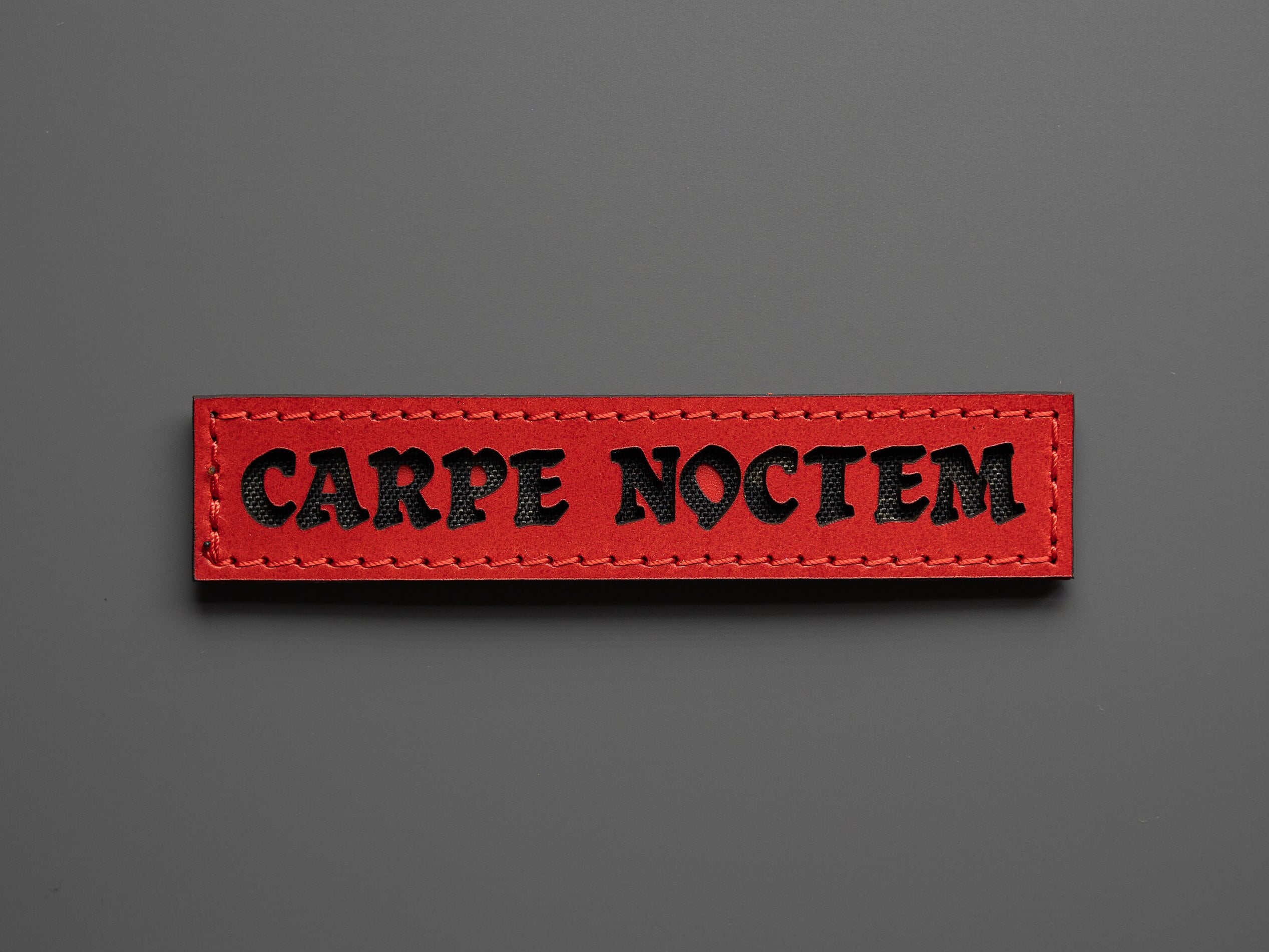 Carpe Noctem 'seize the Night' - RED EDITION - Leather Patch