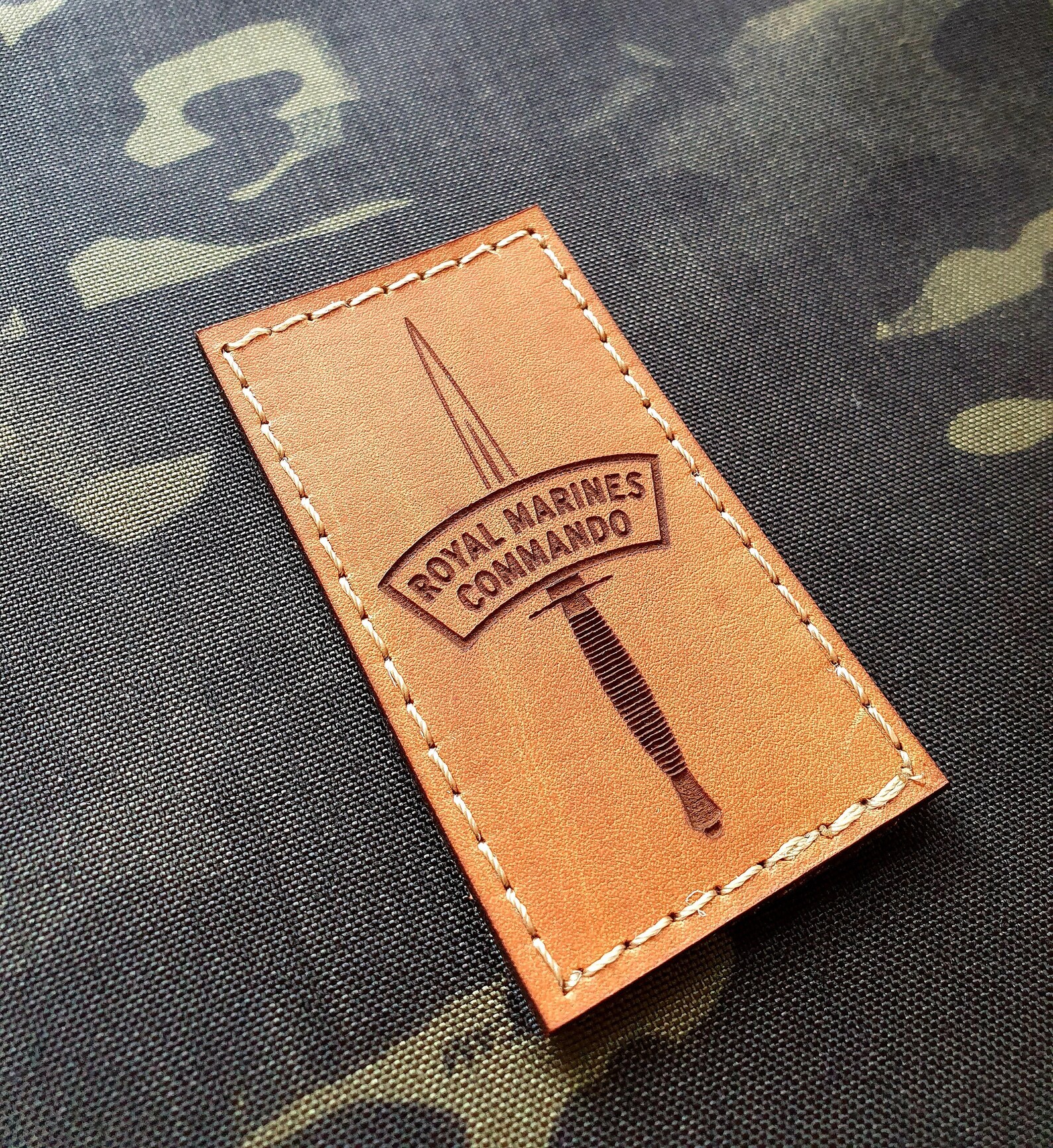 Royal Marines Commando Leather Patch Velcro backed Etsy