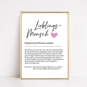 Lieblingsmensch | Geschenk Freundin | Geschenk Freundschaft | Geschenkidee Schwester | personalisiertes Geschenk Schwester |