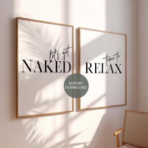 Instant download, printable bedroom poster, print at home, time to relax, get naked, bedroom poster, bedroom inspiration, download image 1