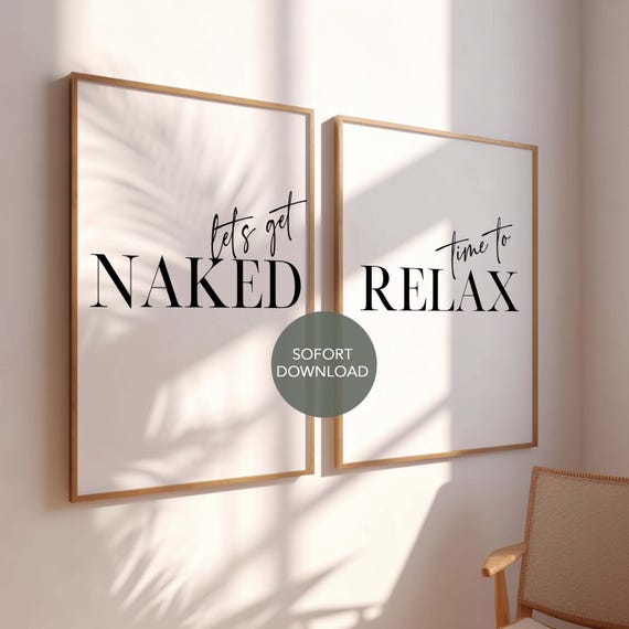 instant download, printable bedroom poster, zuhause ausdrucken, time to relax, get naked, Schlafzimmer poster, bedroom inspiration, download