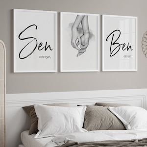 Schlafzimmer Poster | türkische Liebesposter | hayirli es | Turkish couple | bedroom wanddeko | wandbilder | poster Schlafzimmer