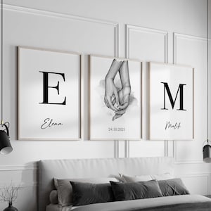 Schlafzimmer Poster, wanddeko liebe, namensbild pärchen, couple bilder, personalisierte poster Schlafzimmer,hochzeitsgeschenk, liebesbilder