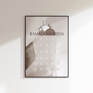 Ramadan Countdown Kalender Moschee zum Drucken, Ausschneiden