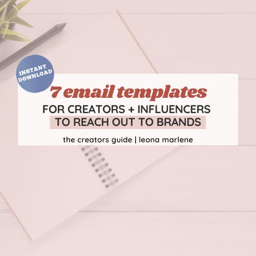 Email Template for Influencers and Content Creators to Pitch Etsy Email Template for Influencers and Content Creators to Pitch Etsy