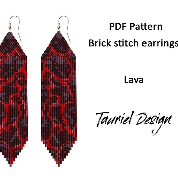 Geometric earrings pattern, diy pdf pattern for earrings, abstract earrings pattern, modern earrings, lava pattern earrings, nature pattern