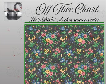 Reproduction Cross Stitch Chart Victorian Royal Winton Chinaware Series (PDF Pattern)