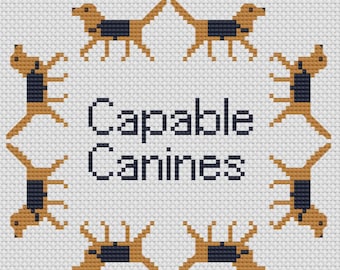Guide Dog Foundation America's VetDogs Fundraiser Digital Cross Stitch Chart Golden retriever Capable Canines