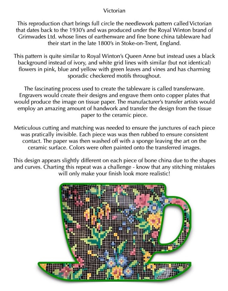 Victorian is a Reproduction of a Bone China Pattern by Royal Winton ...
