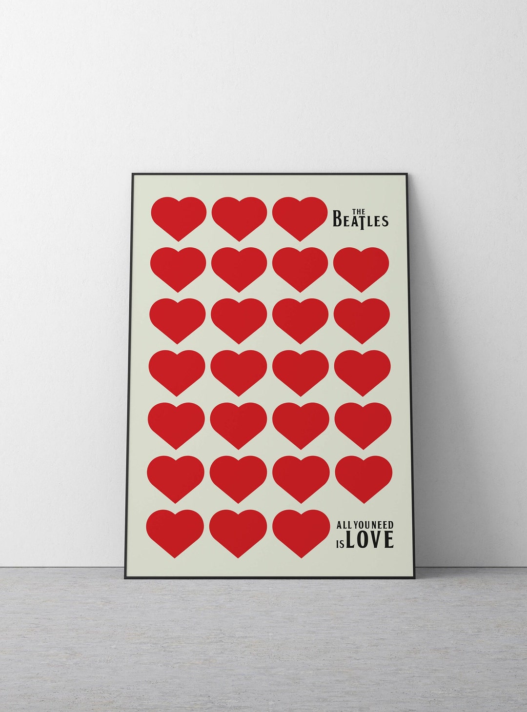The Beatles All You Need is Love Print, Need is Love Poster, Love Wall