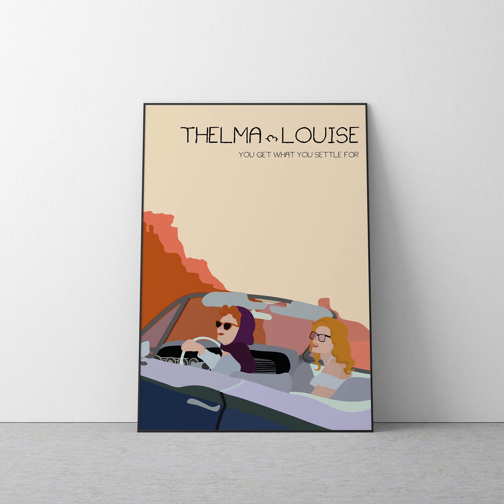 Thelma and Louise Movie Poster Minimalist Movie Poster A4 