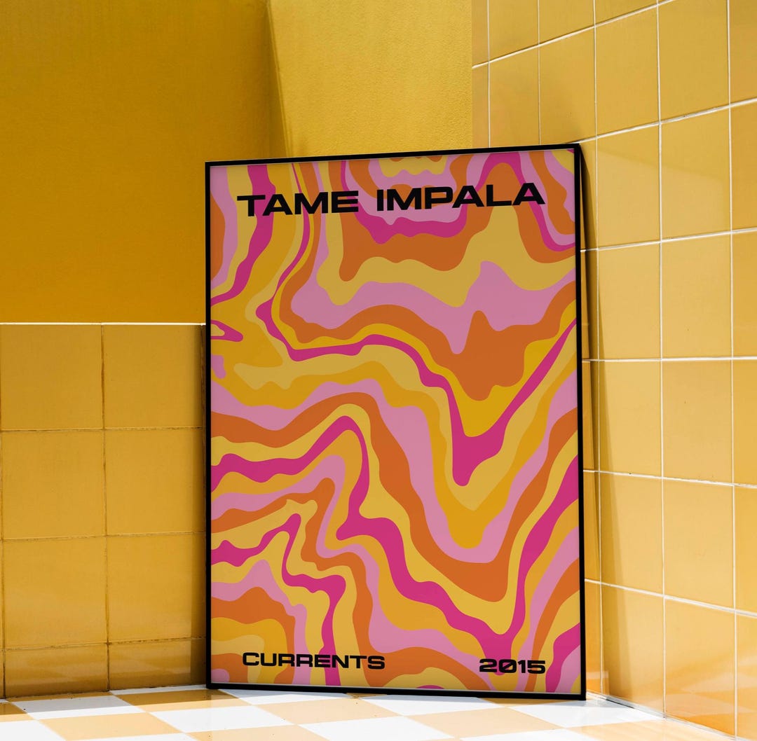 Tame Impala Inspired Psychedelic Print: Groovy Music Lyric Poster