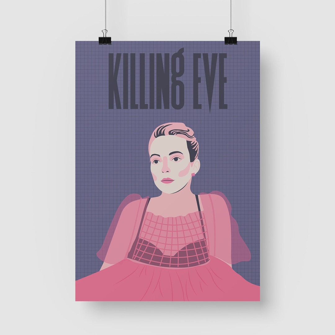 Pôster de Killing Eve: Arte do vestido rosa da Villanelle (Download