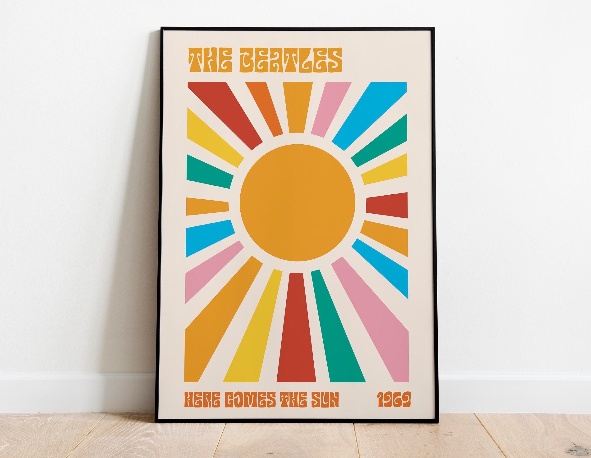 アート・デザイン・音楽 BLESS Retropersective  No.30-No.41 Here Comes the Sun Art Print: Mid-century Modern Music Poster