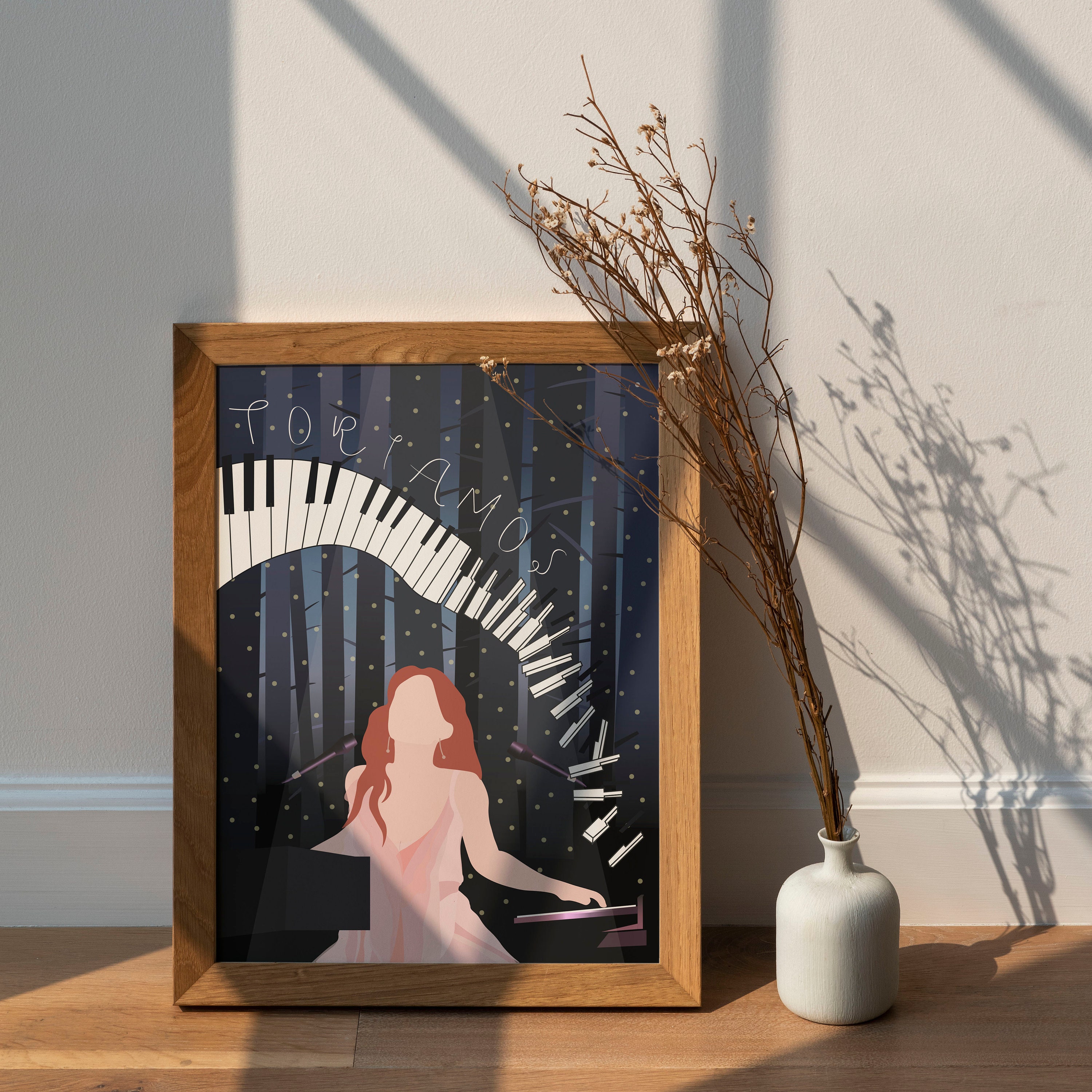 Home Decor Digital Art Print Concert Music Poster Tori Amos Playing