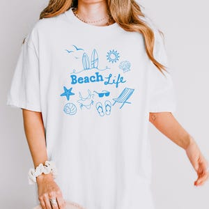 Beach Life Gift for Her, Beach Lover Gift, Beach Vacation Shirt, Beach Day Shirt, Summer Vibes TShirt, Beachy Gifts for Her, Beach Vibes Tee