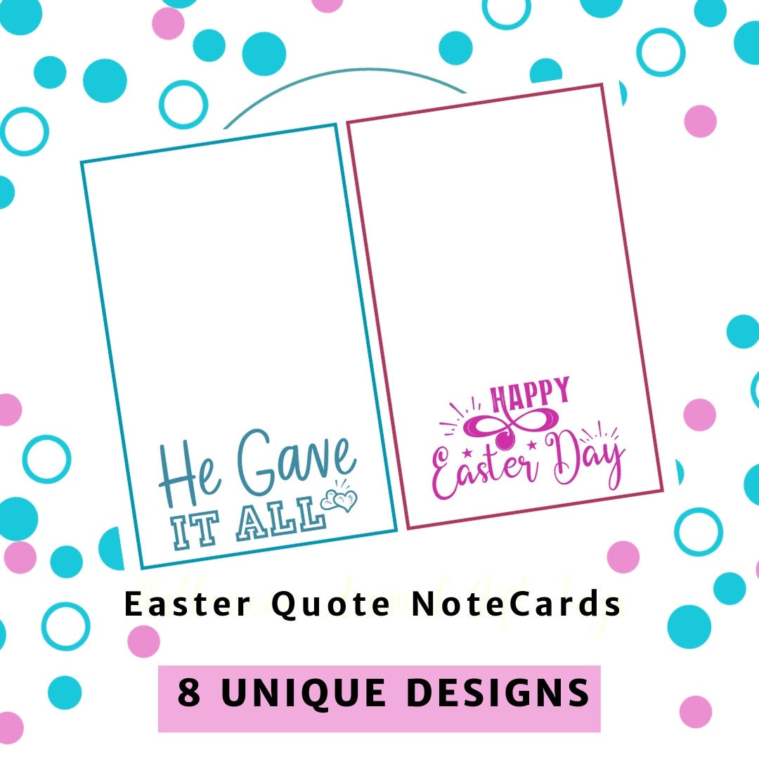 Printable Easter Blank Note Cards | Easter Note Paper | Printable ...