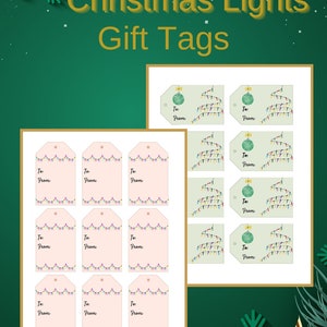 Printable Christmas Lights Hang Tags Printable Holiday Lights Gift Tags ...
