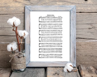 Victory In Jesus Hymnal Wall Art | Christian Wall Decor | Sheet Music Wall Art