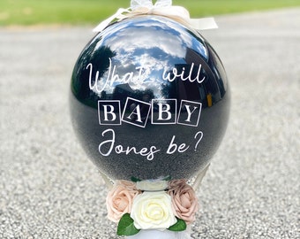 Gender Reveal Balloon with Flower Box: No Mess Pregnancy Announcement