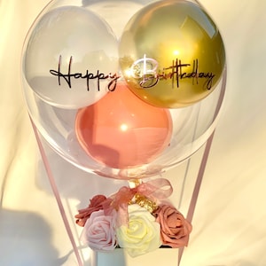 Valentines&#39;s Day Balloon Flower LED| Balloon bouquet| Mother&#39;s Day Flower, Graduation Flower, Birthday, Anniversary, Congratulations