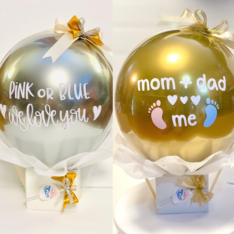 Gender Reveal Balloon Finished Product Gender Reveal Balloon Etsy