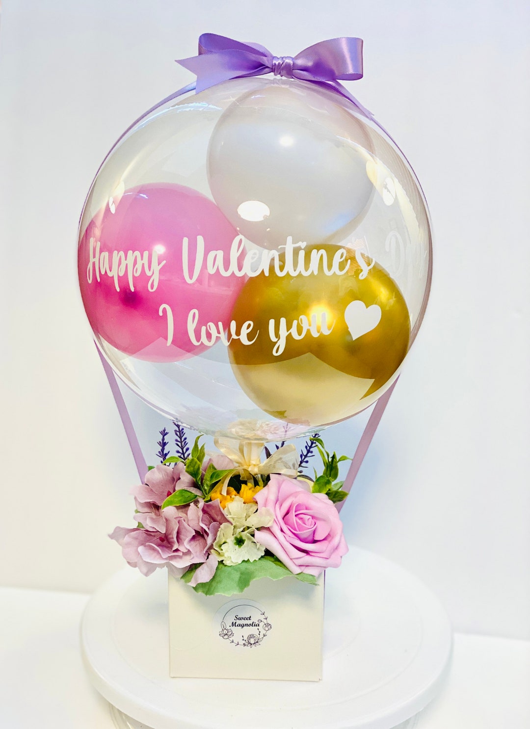Balloon Flower Bouquet With LED | Personalized Gift - Etsy