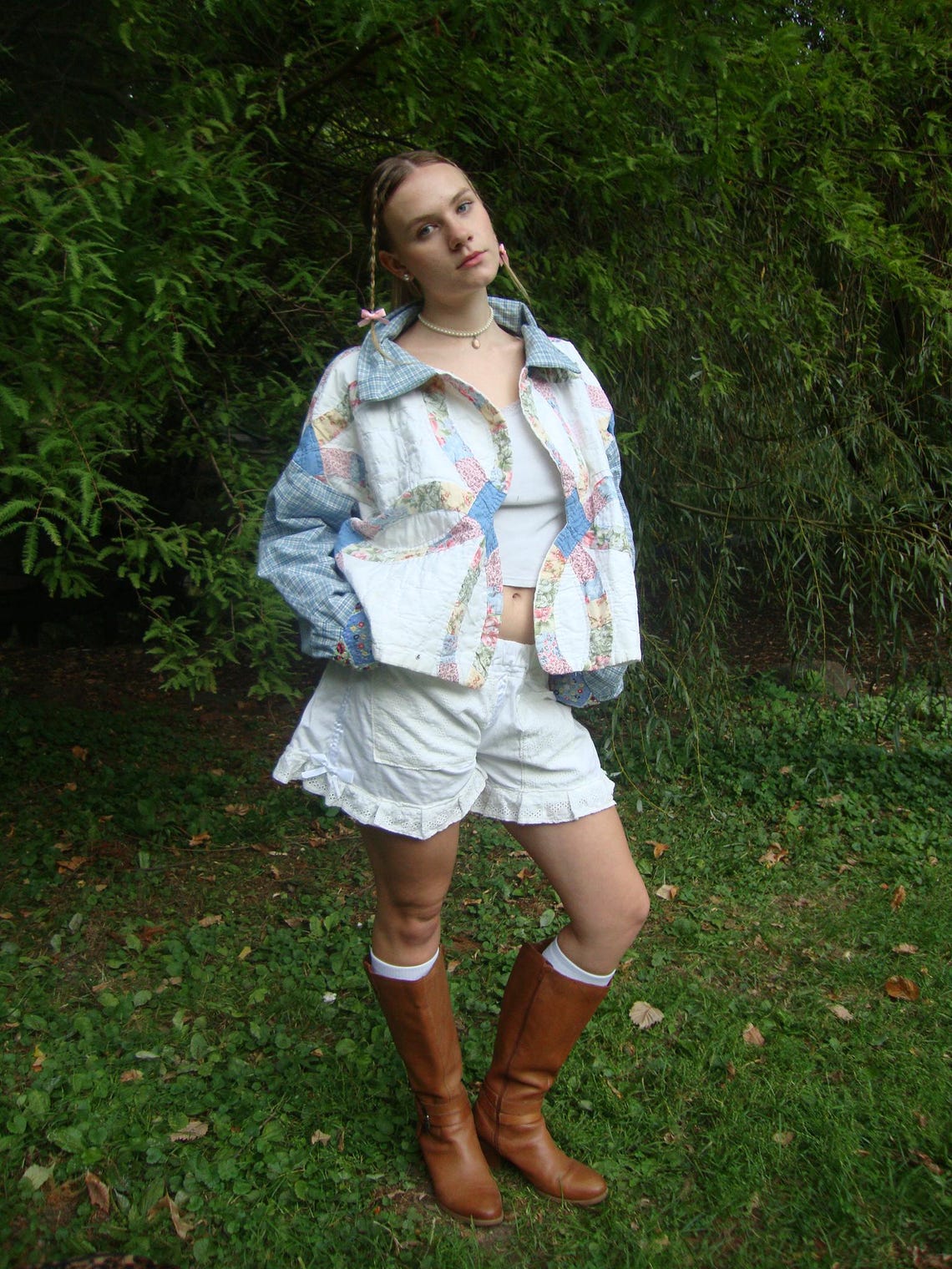 Lightweight Quilted Patchwork Short Jacket main image 1