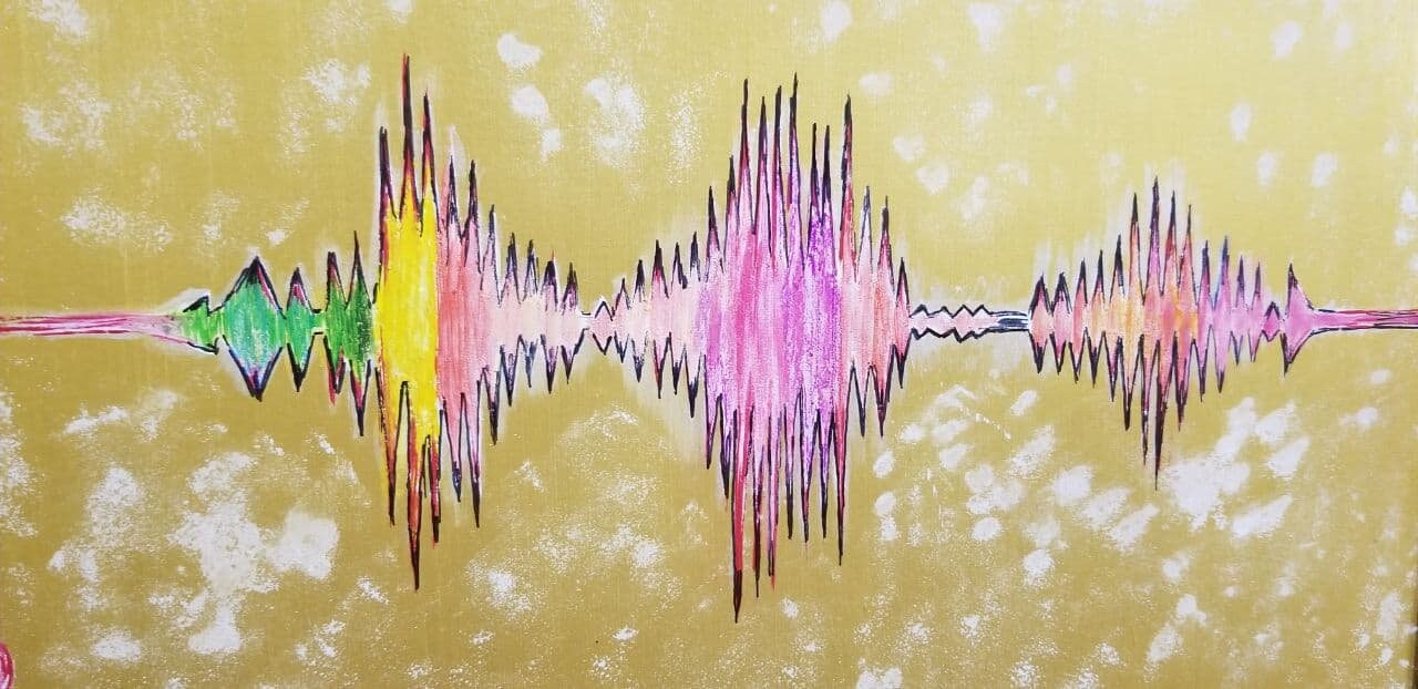 Sound wave art sound wave picture golden background I love Etsy