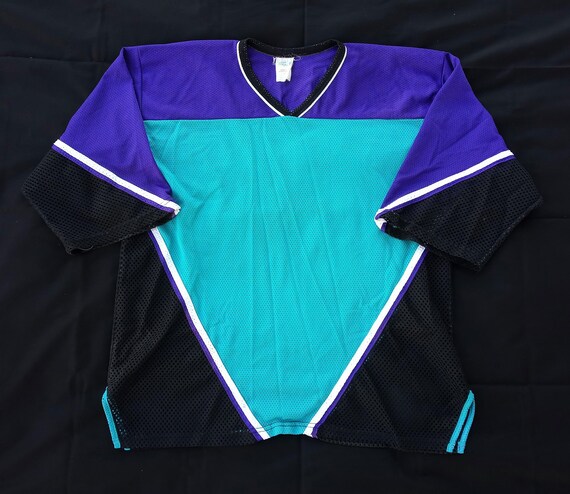 Vintage 90s Color Block Athletic Knit Oversize Ca… - image 1