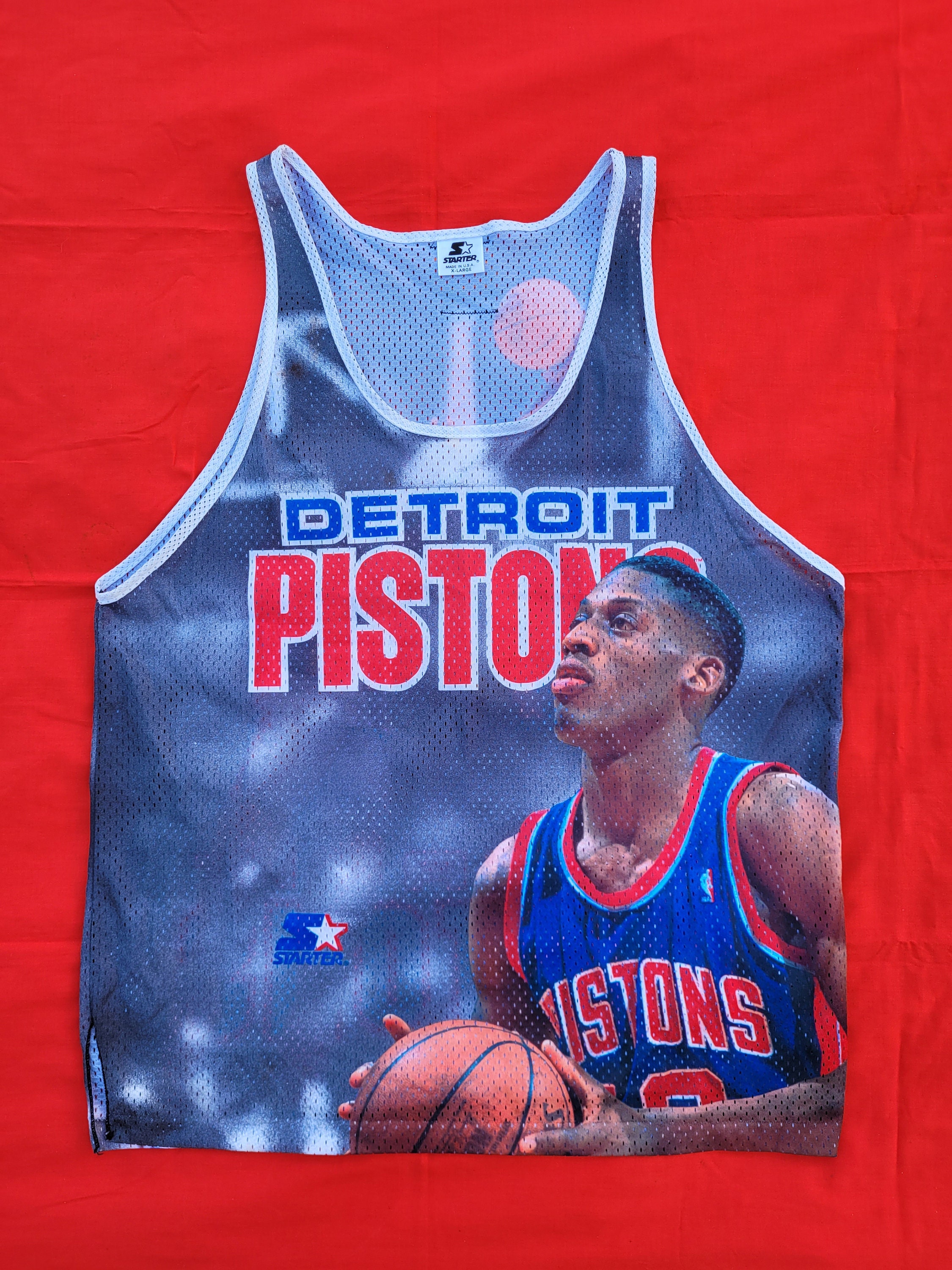 Vintage 90s Rare Detroit Pistons Dennis Rodman Hot Starter All - Etsy