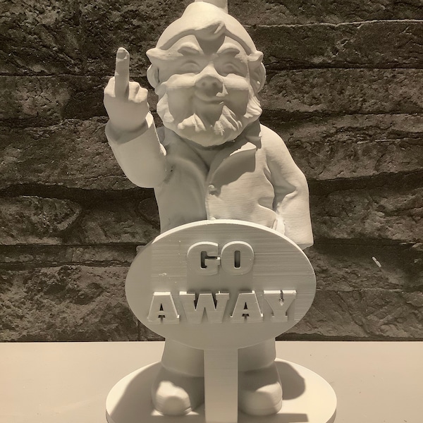 PAINT YOUR OWN 3D Printed ‘Go Away’ Gnome